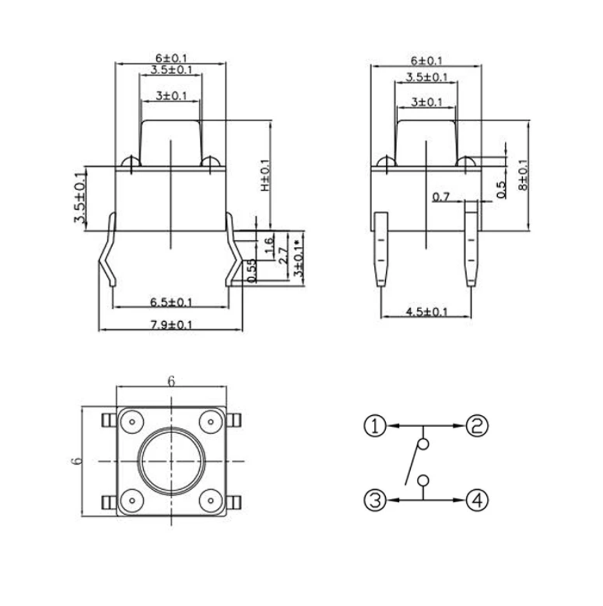Micro Tactile Push Button Switch Kit - 200 Piece - Image 2