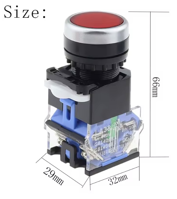 Push Button Switch LA38-11BN - Image 2