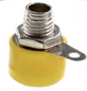 Banana 4mm Female Socket - Yellow