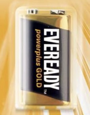 Eveready Battery Powerplus Gold Zinc 9V