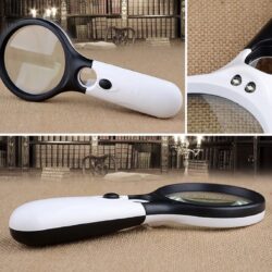 Large Hand Held Magnifier with Lights