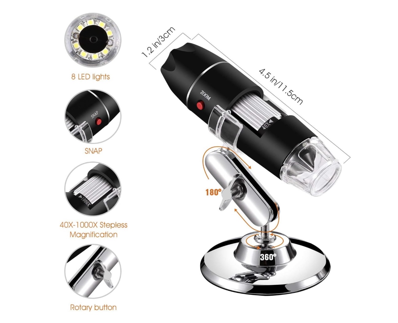 Mini USB Microscope 1000x - Image 2