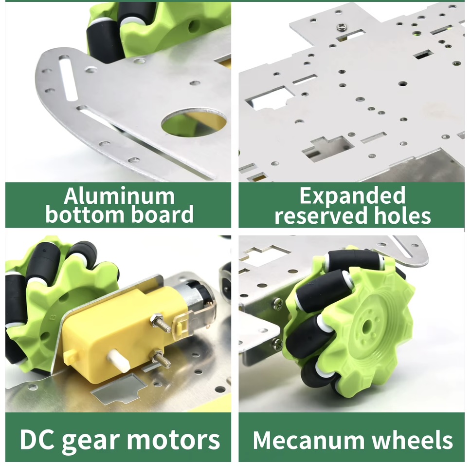 4WD Mecanum Wheel Smart Robot Car Aluminum Chassis Kit - Image 4