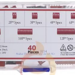 RED DIP Toggle Switch 2.54mm Set - 40 Piece