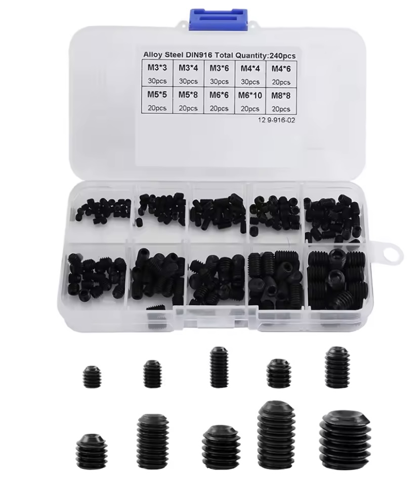 Grub Screw Kit DIN916 - 240 Piece - Image 2