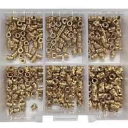 Brass Knurled Insert Kit – 500 Piece