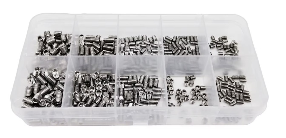 Stainless Steel Grub Screw Kit - 500 Piece