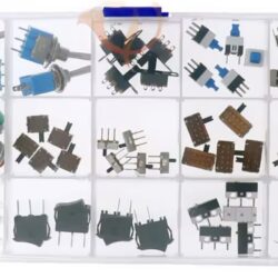 Assorted Button and Switch Kit - 62 Pieces