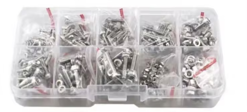 Stainless Steel Hex Head Screw Set – 400 Piece