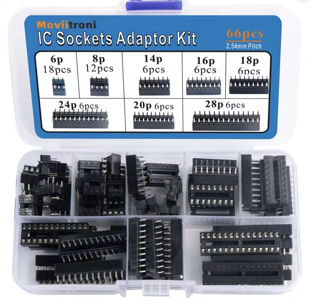 DIP IC Sockets Adaptor Kit - 66 Piece
